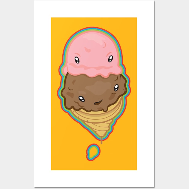 2 scoops in a cone Wall Art by Papa Gede